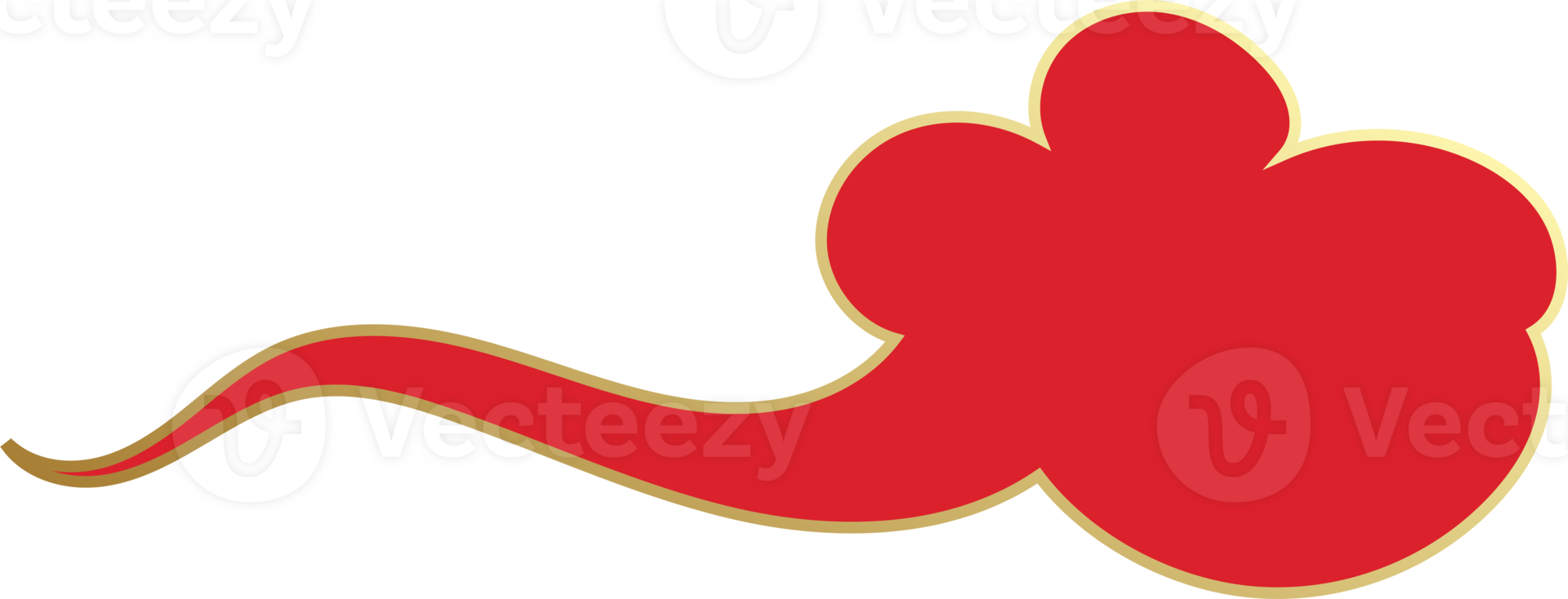 Chinese Red Clouds Illustration png