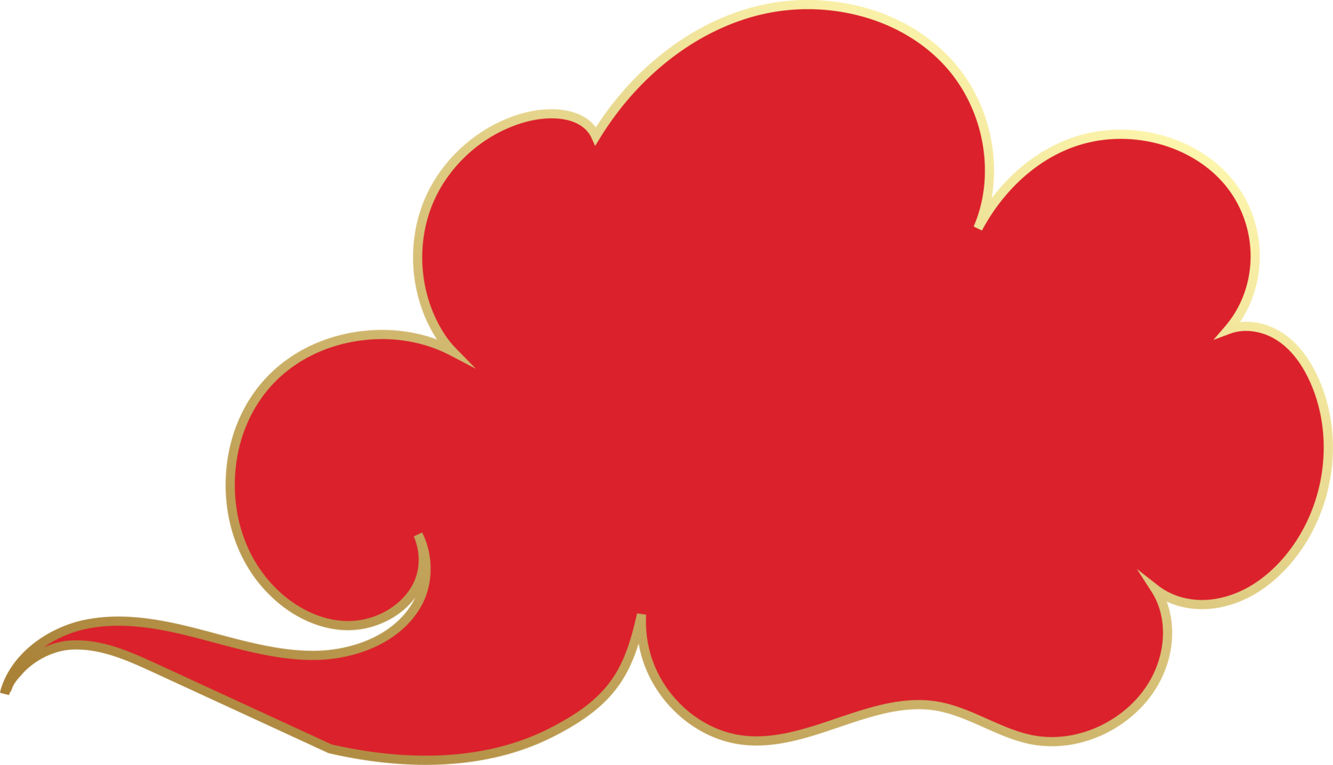 Chinese Red Clouds Illustration 15098487 PNG