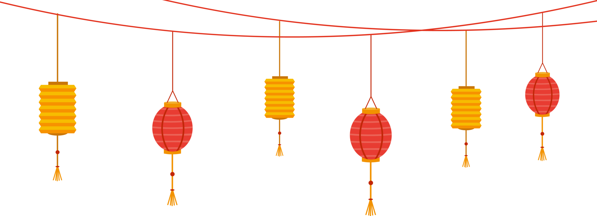 Chinese New Year Hanging Lanterns 15098476 Png