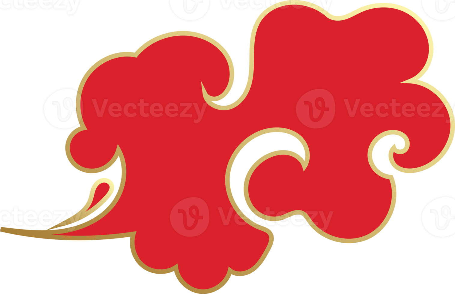 Chinese Red Clouds Illustration 15098538 PNG