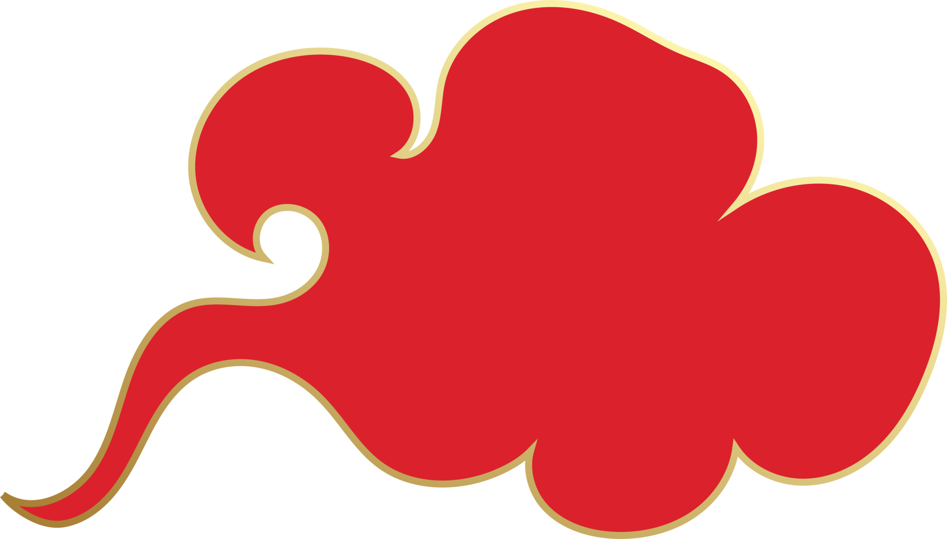 Chinese Red Clouds Illustration 15098545 PNG