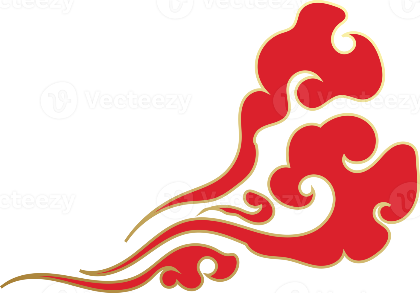 Chinese Red Clouds Illustration 15098487 PNG