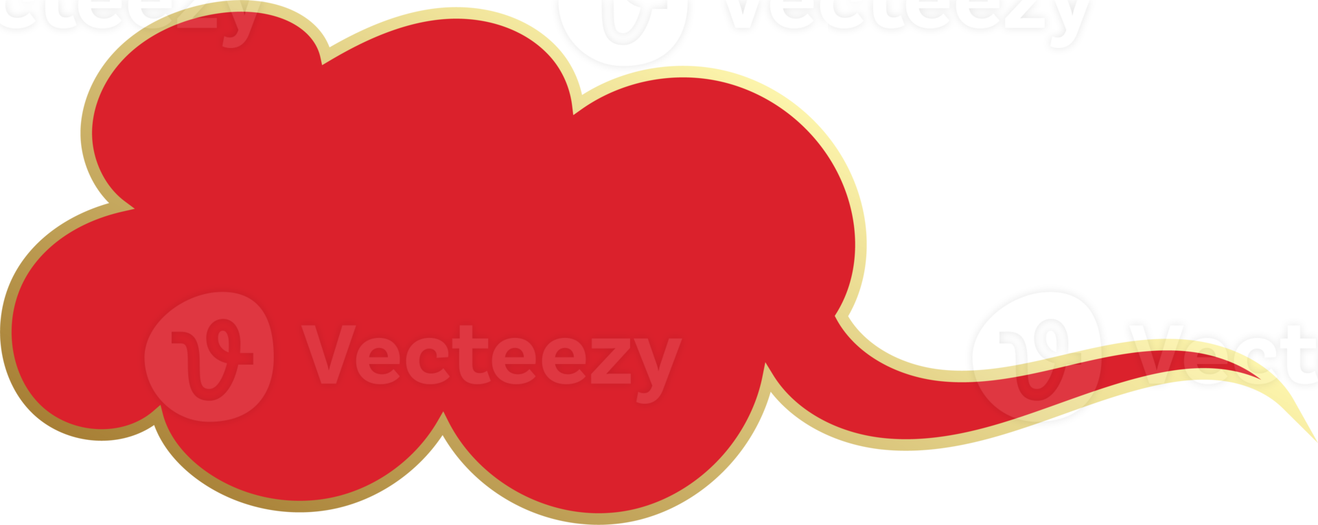 Chinese Red Clouds Illustration 15098561 PNG