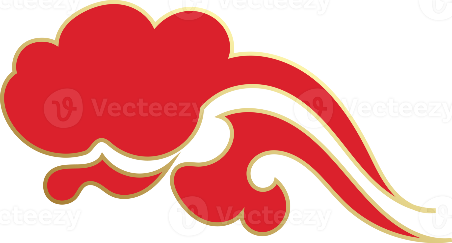 Chinese Red Clouds Illustration 15098581 PNG