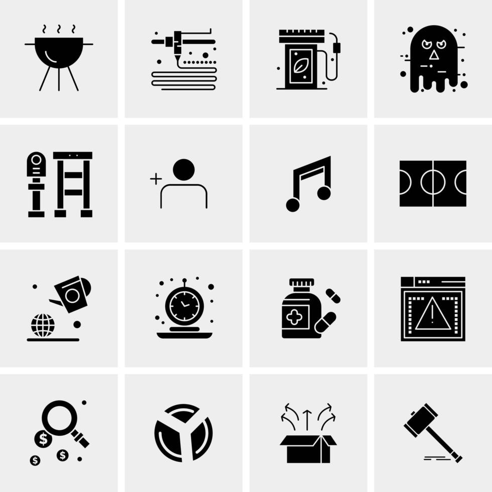 16 iconos universales de negocios vector ilustración de icono creativo para usar en proyectos relacionados con la web y dispositivos móviles