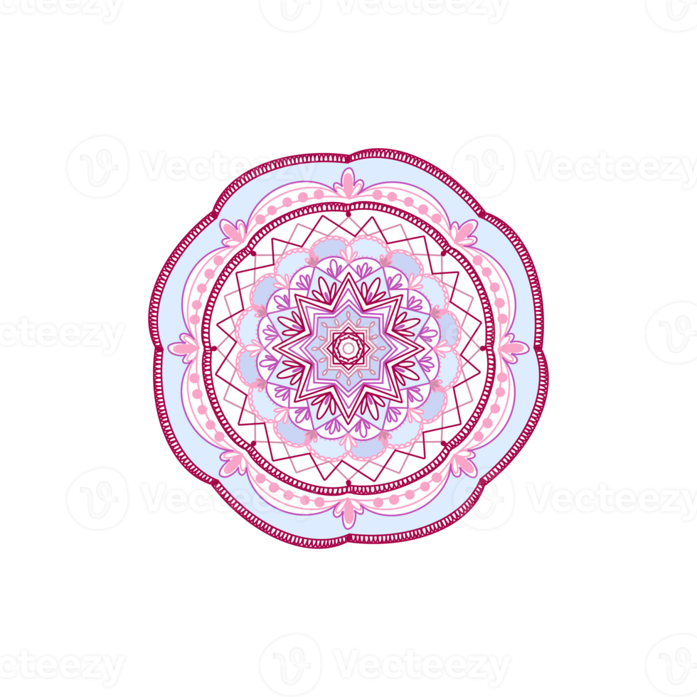 dessin de mandala violet png