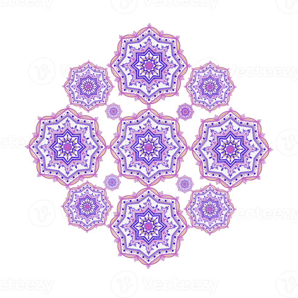 illustrations de mandala violet png