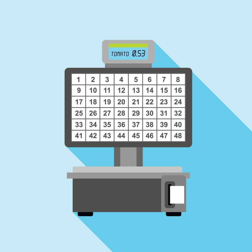 Automatic electronic check printing scales icon vector