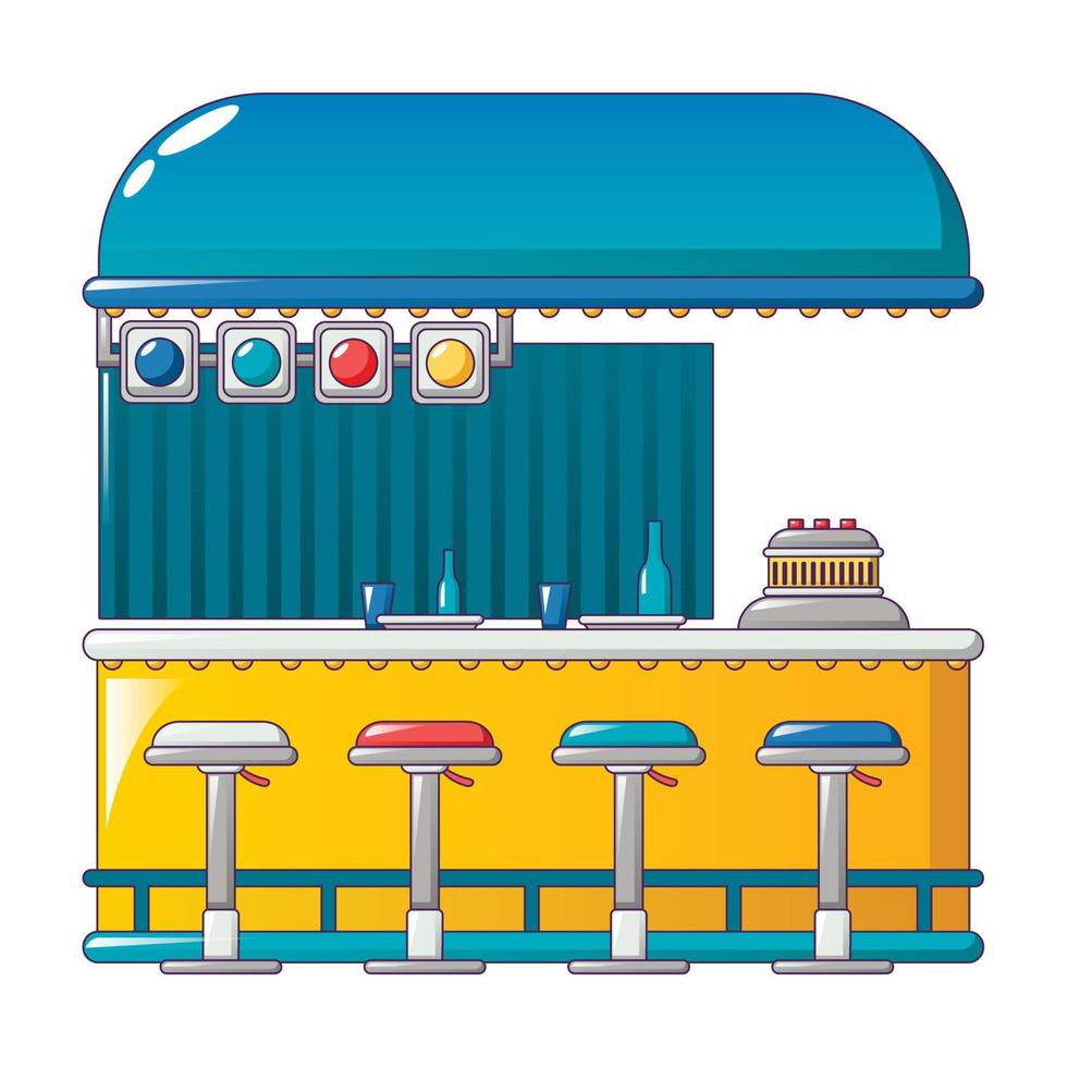Beach bar icon, cartoon style vector