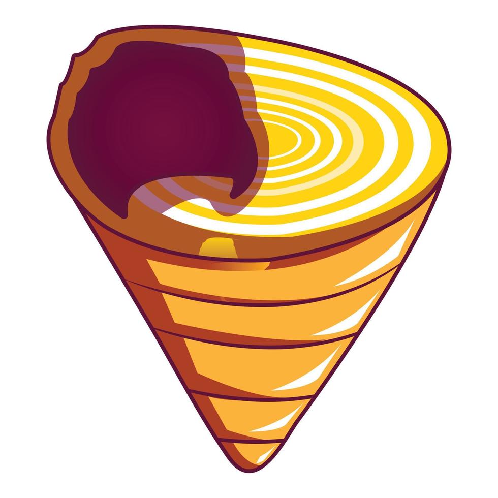 Shell icon, cartoon style vector