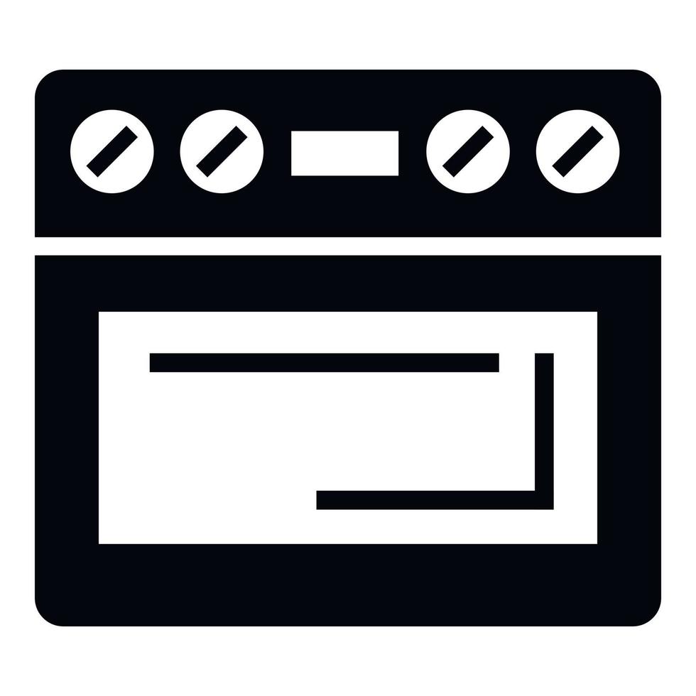 icono de horno eléctrico, estilo simple vector