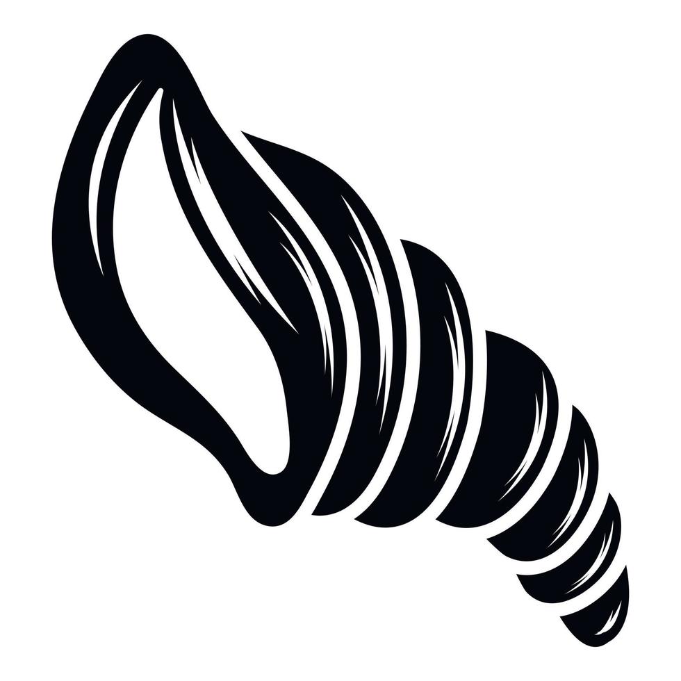 Spiral shell icon, simple style vector