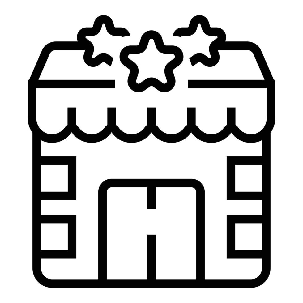 Rating sport shop icon outline vector. Shoe equipment vector