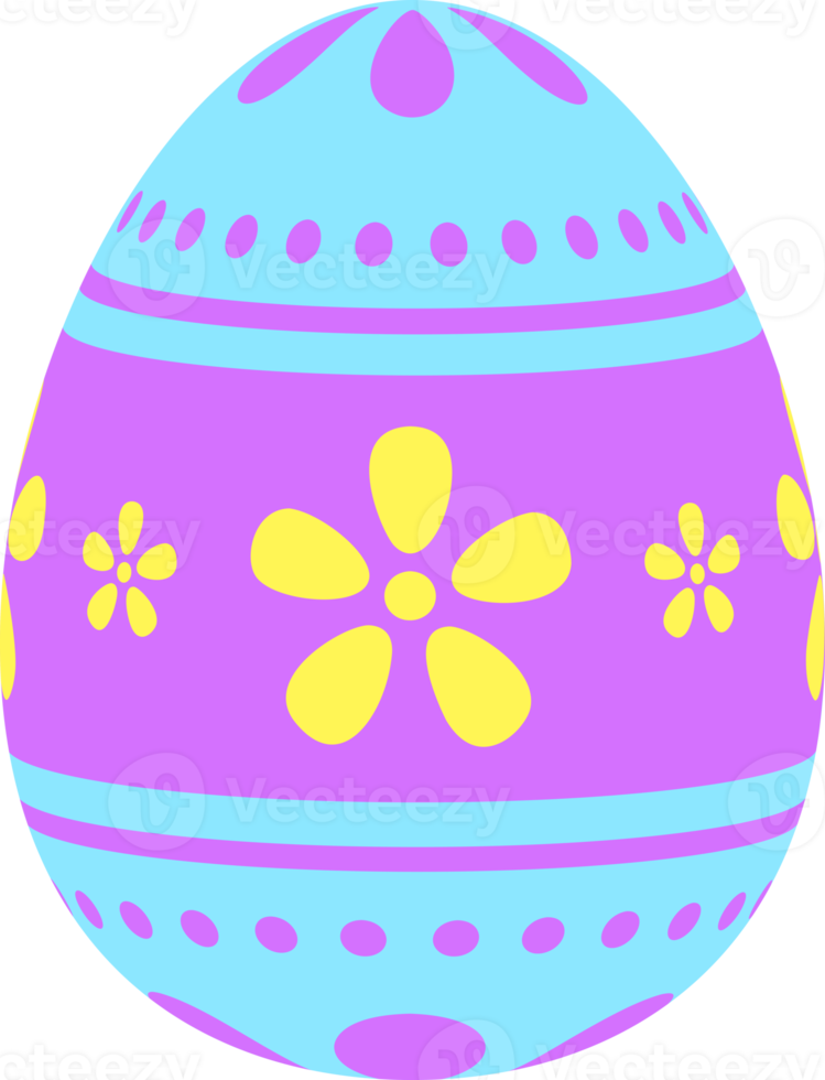 feliz día de pascua colorido huevo aislado png