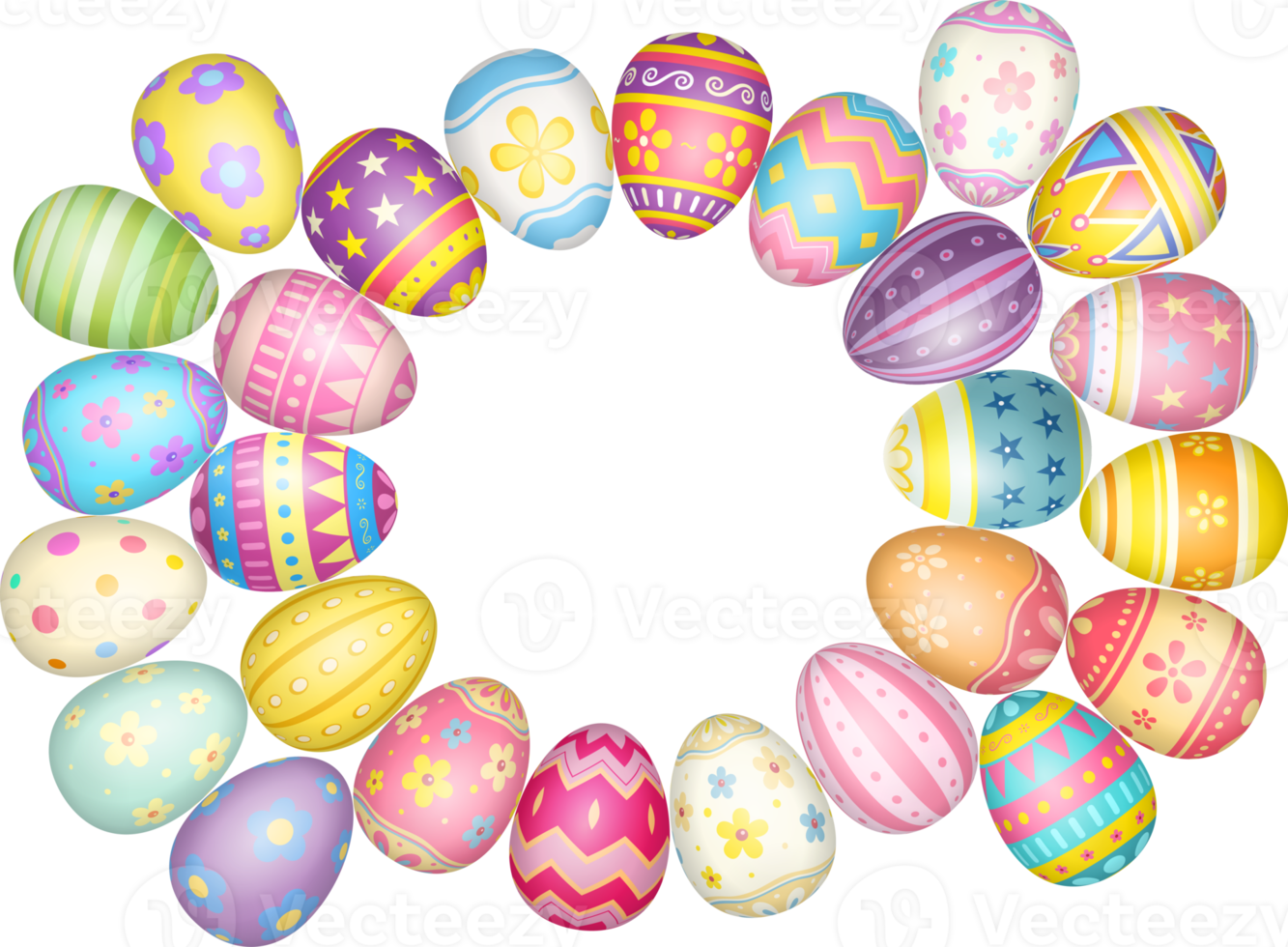 Happy Easter day eggs in nest 14466554 PNG