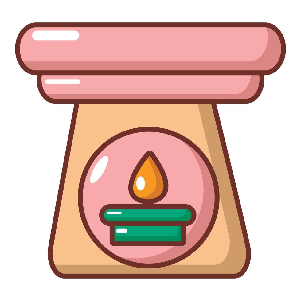 Aromatic lamp icon, cartoon style vector