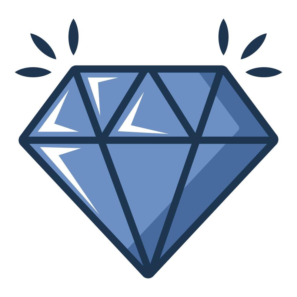 Crystal icon, cartoon style vector