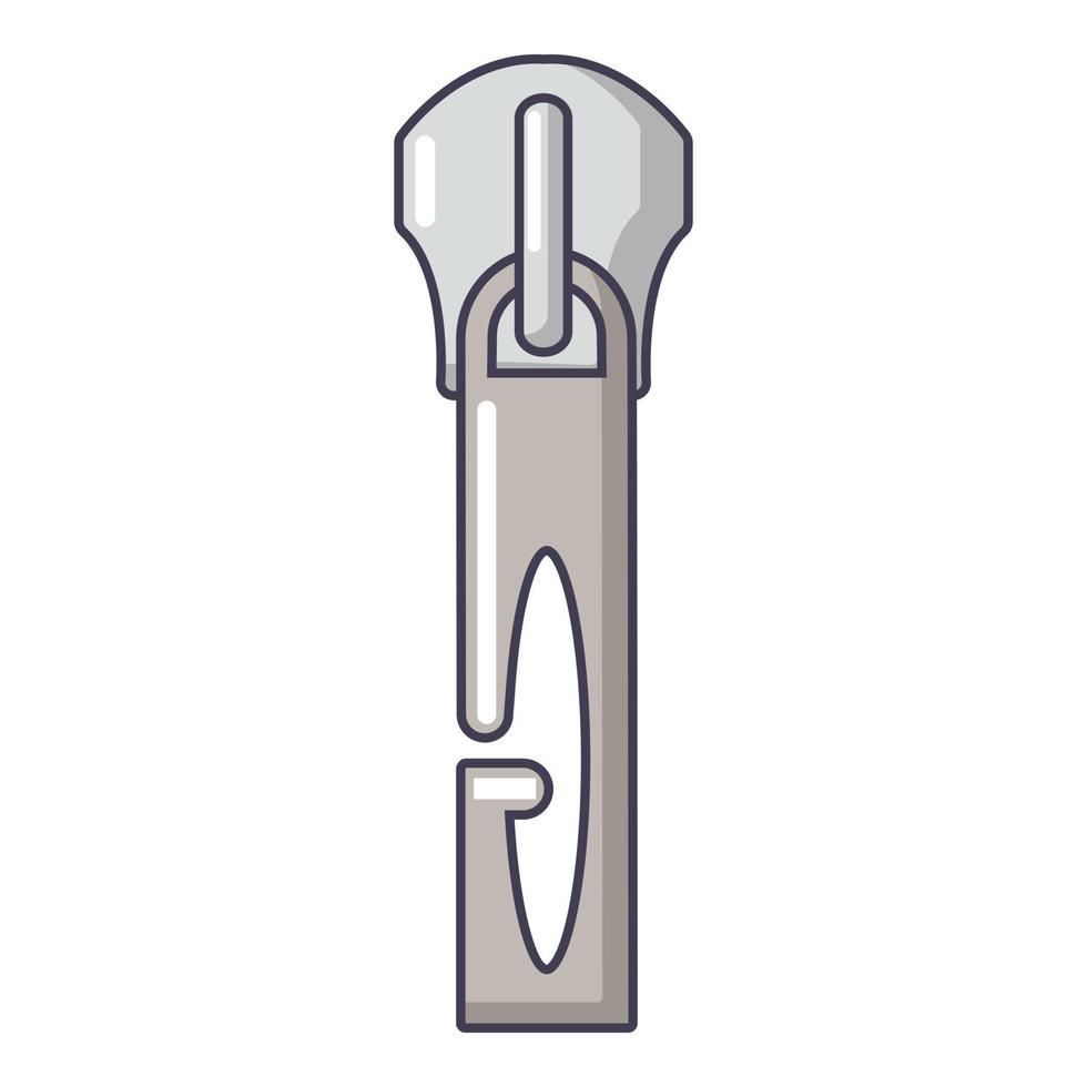 Lock zip icon, cartoon style vector