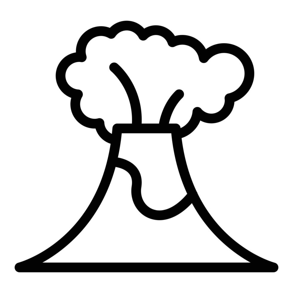 Tropical volcano eruption icon outline vector. Lava magma vector