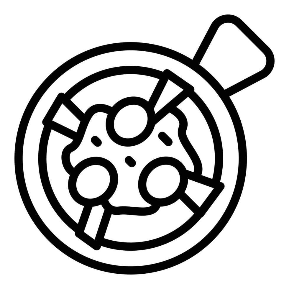 Top view food icon outline vector. Austrian cuisine vector