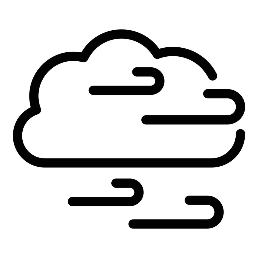 Cloud clean air icon outline vector. Filter flow vector