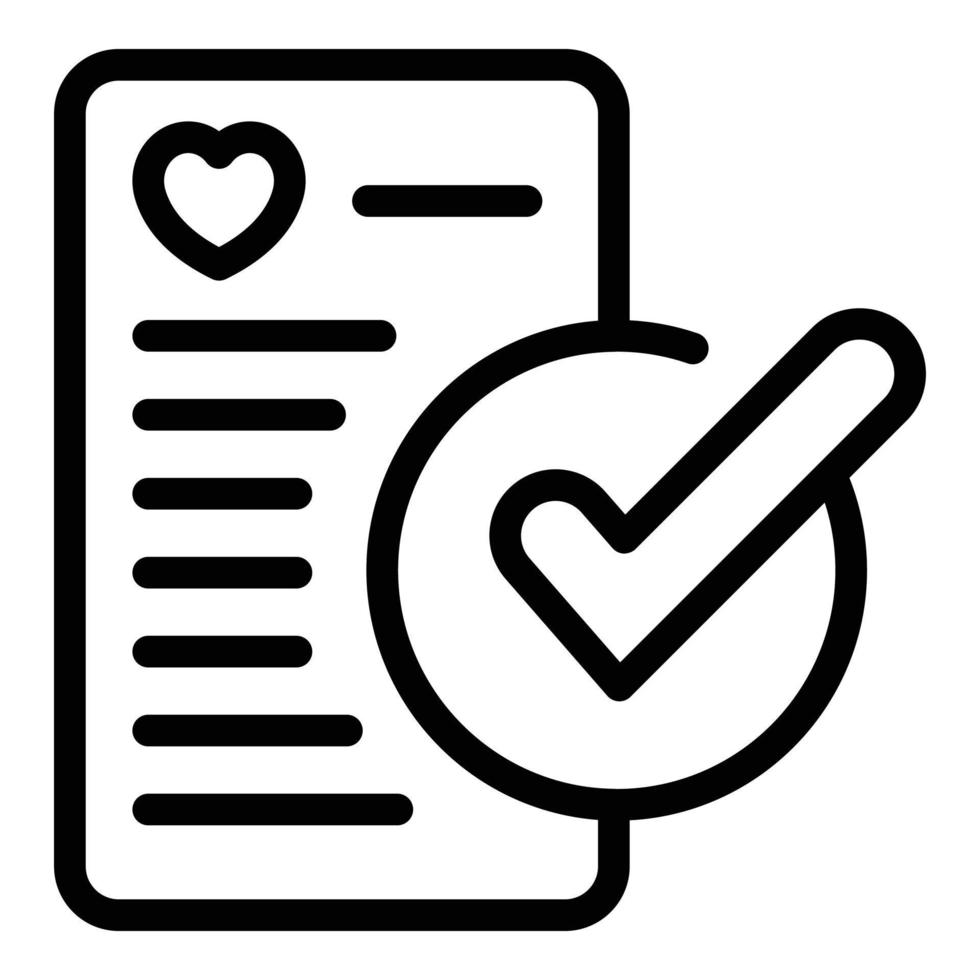 Covid health passport icon outline vector. Digital certificate vector