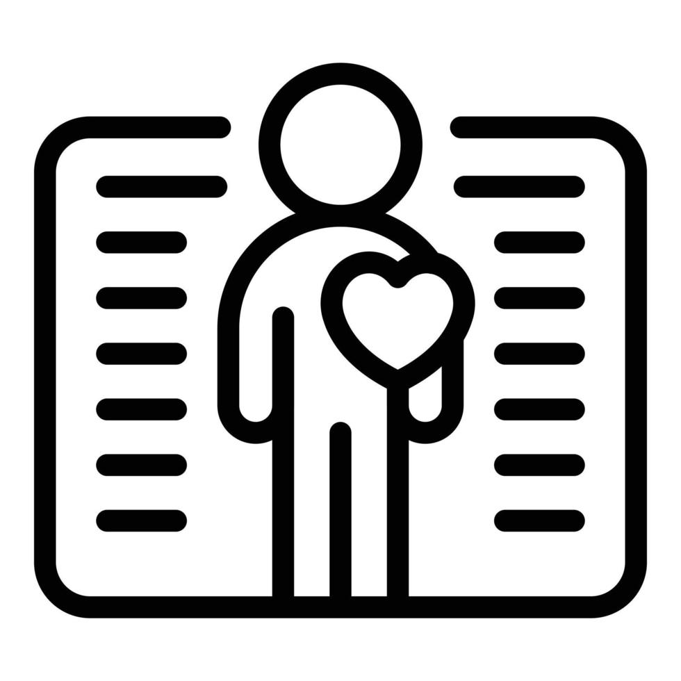 Certificate passport icon outline vector. Covid digital vector