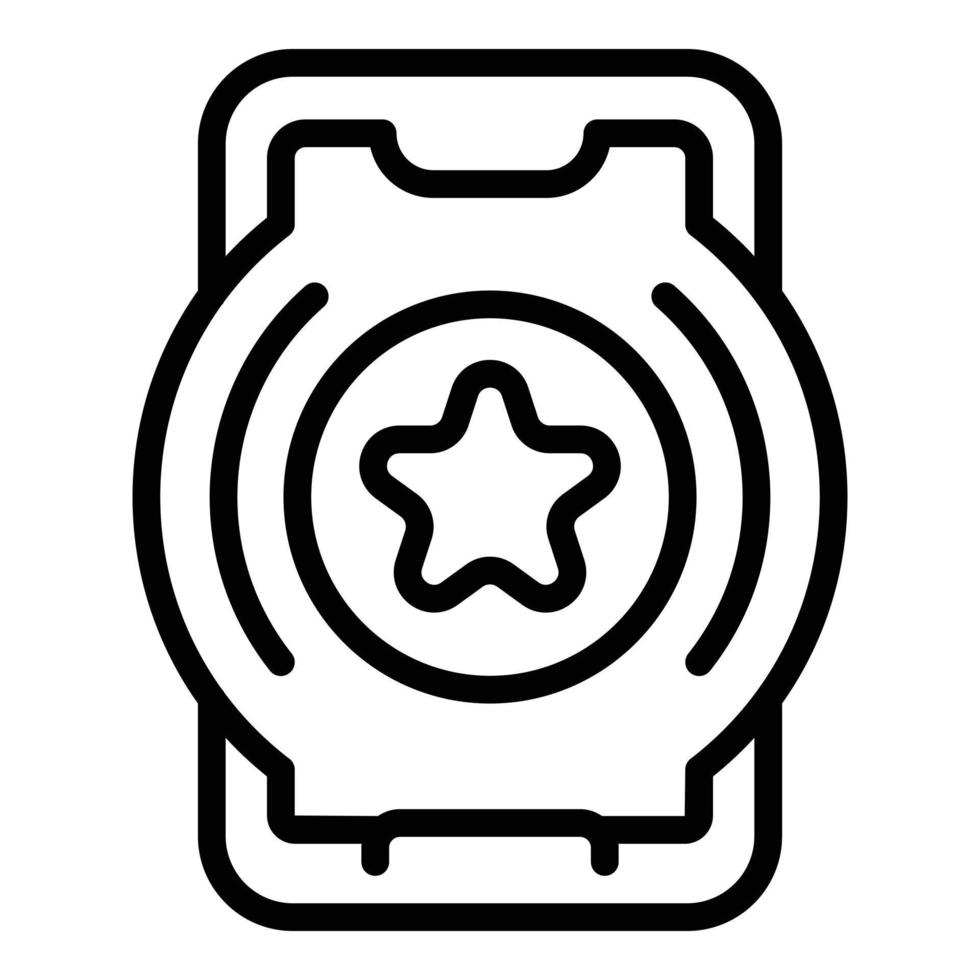 Smartphone online review icon outline vector. Opinion report vector