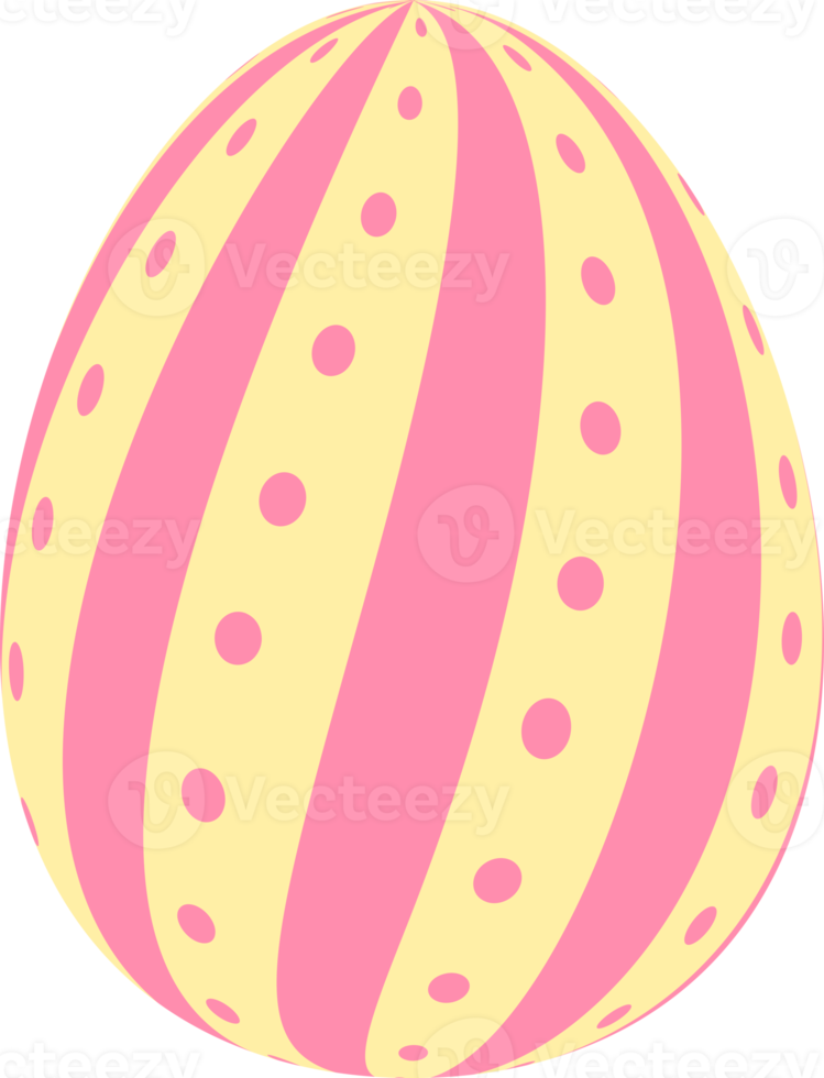 Happy Easter Day colorful egg isolated png