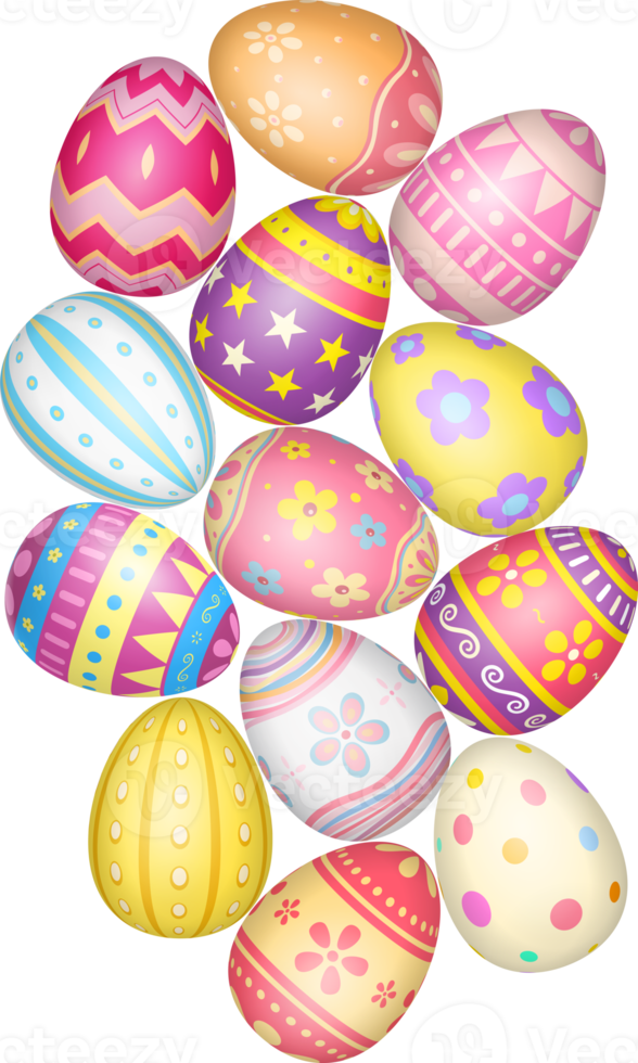 frohes ostern buntes ei png