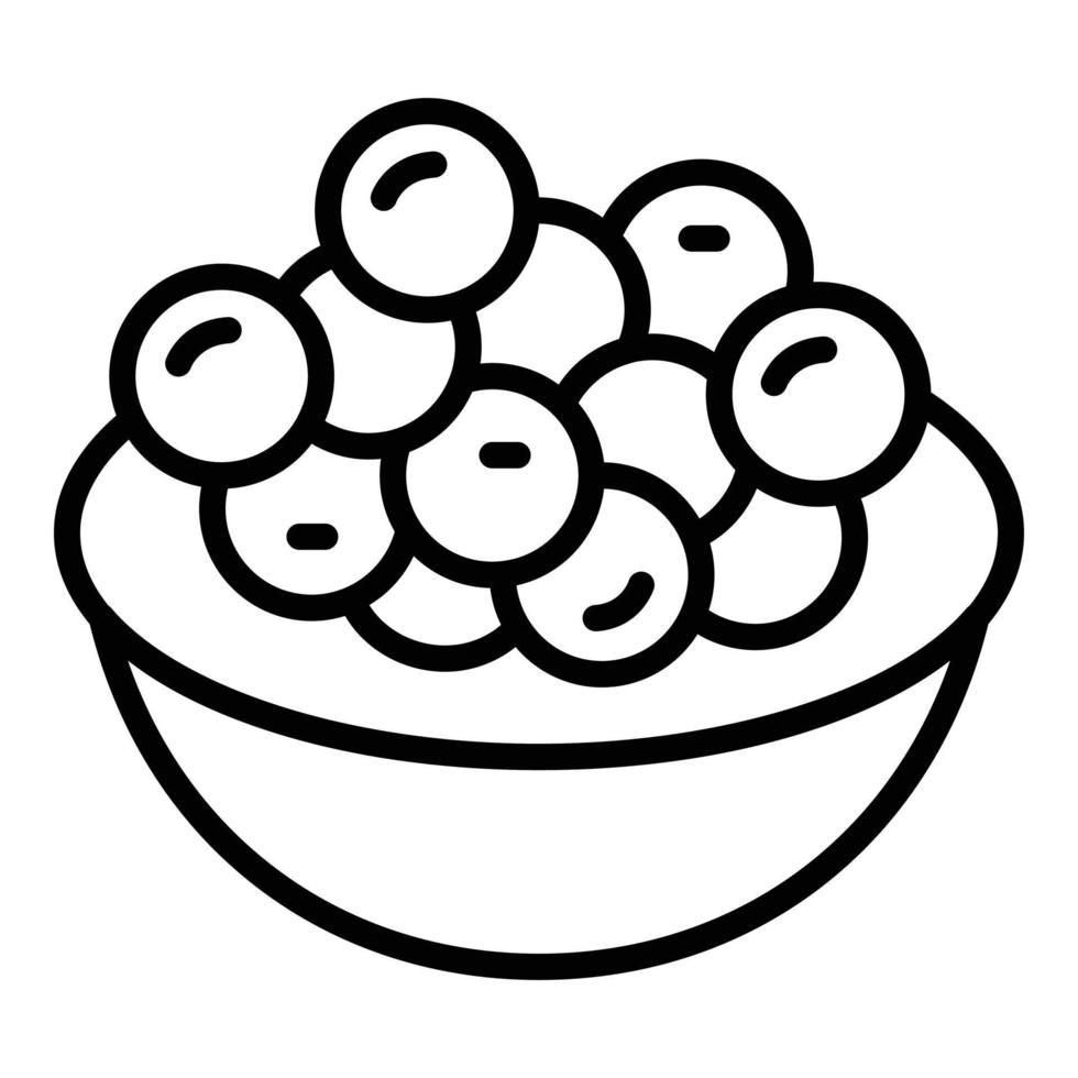 Meat balls icon outline vector. Dish plate vector