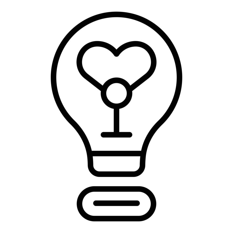 Mental bulb idea icon outline vector. Brain emotion vector