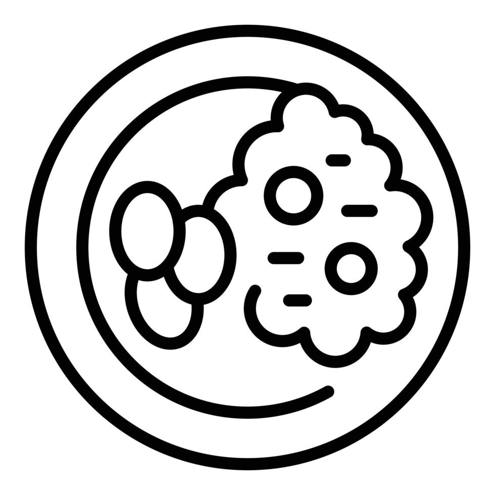 Food icon outline vector. Caribbean dish vector