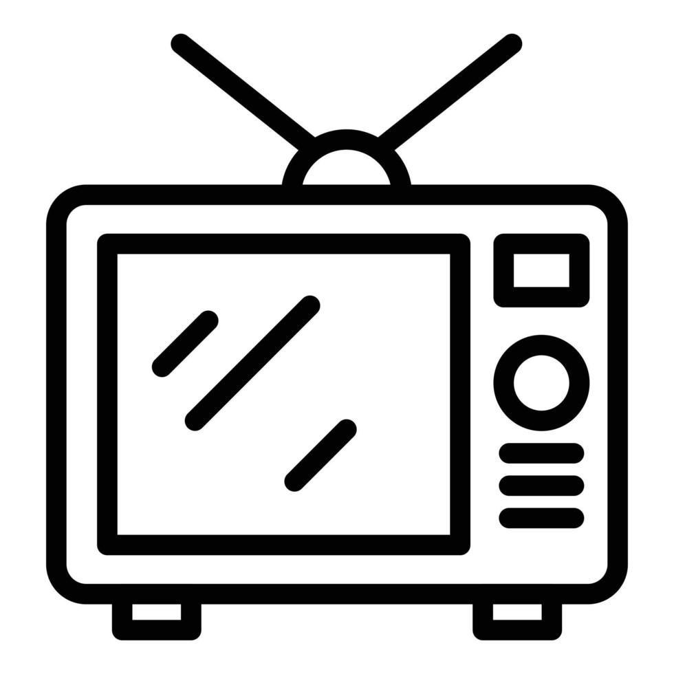 Tv stream icon outline vector. Online people vector