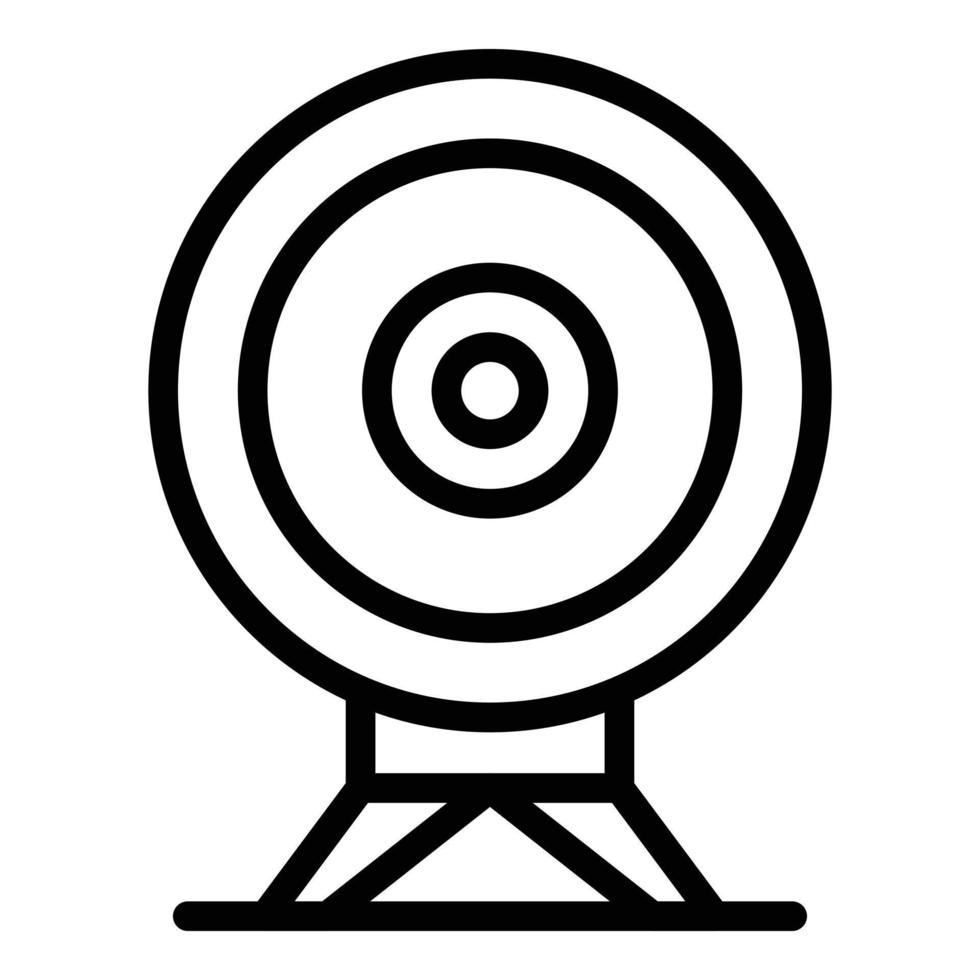 Online target icon outline vector. People work vector