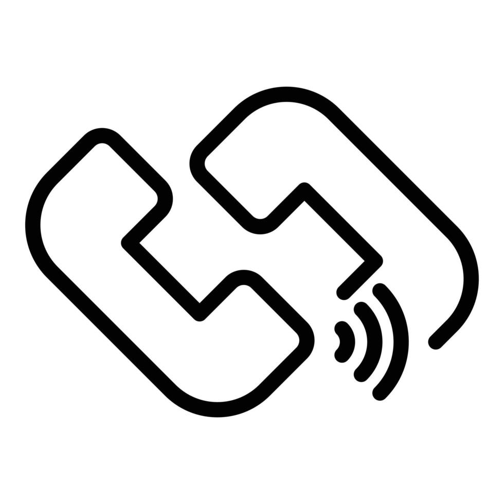 Online call icon outline vector. People work vector