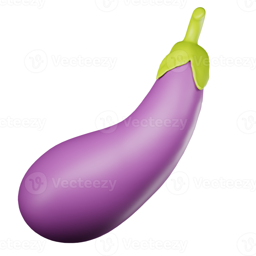 3d eggplant illustration png