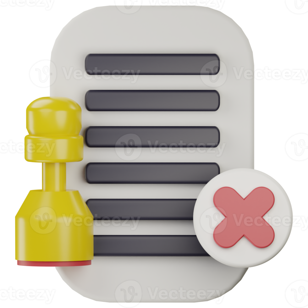 3d rejected proposal icon png