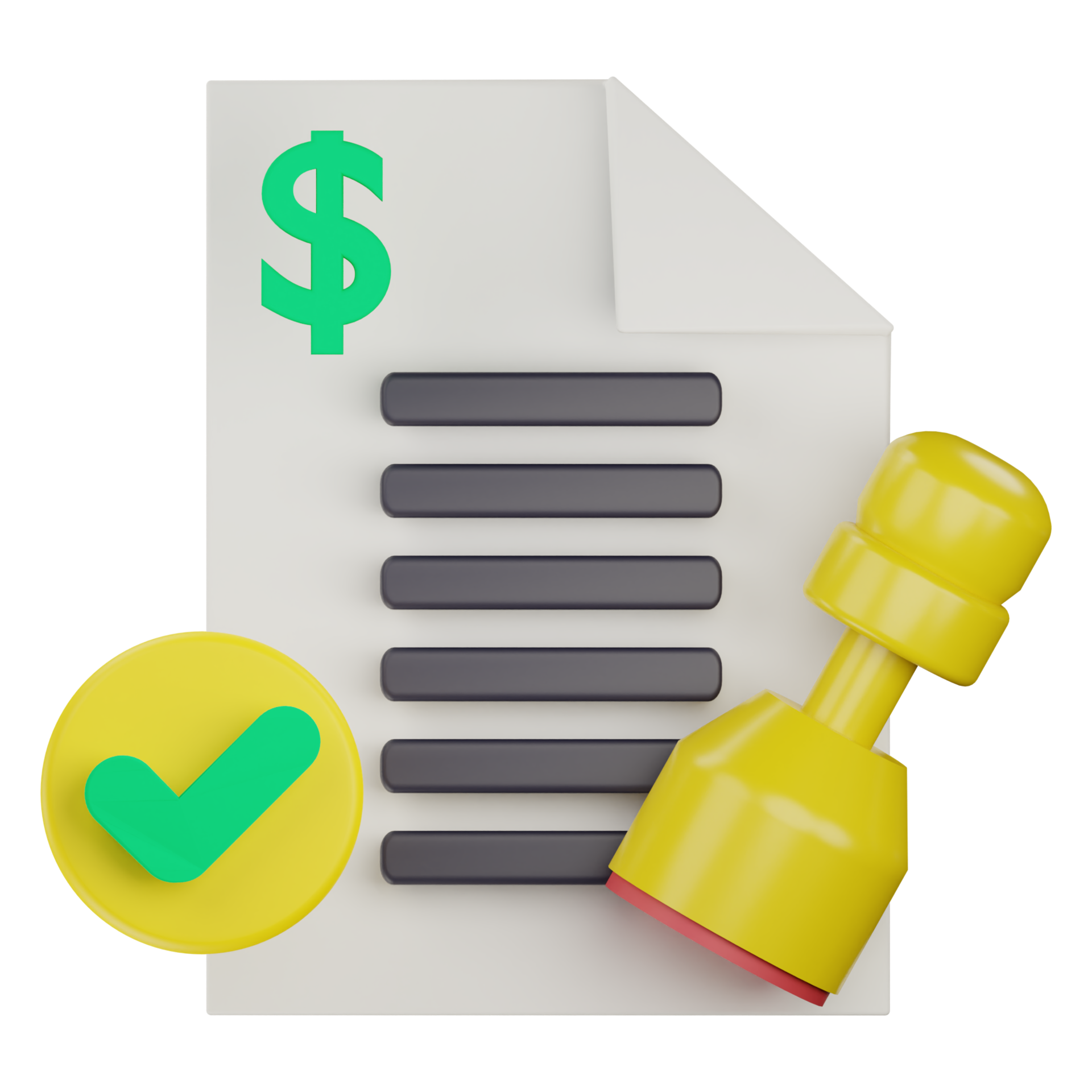 icono de documento de propuesta de negocio 3d aprobado 15099608 PNG