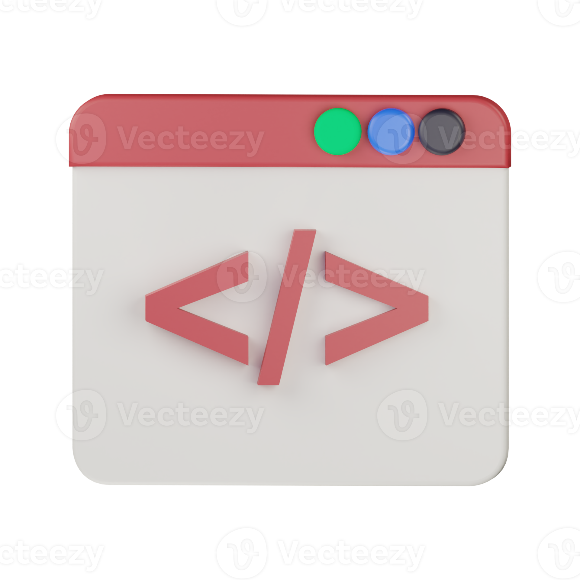 3d website language programming code icon illustration 15099616 PNG