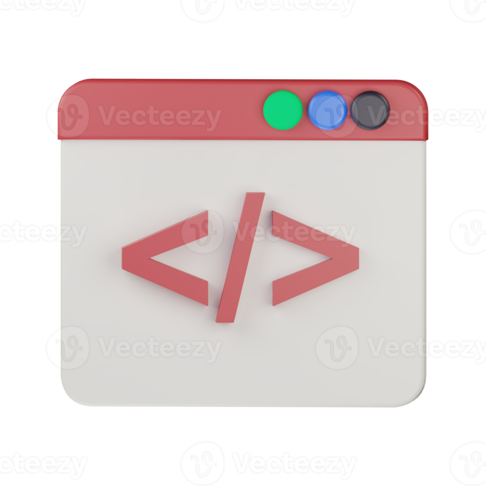 3d website language programming code icon illustration png