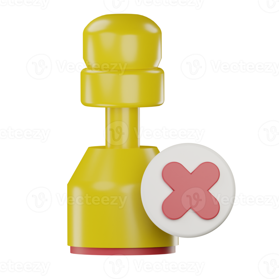 3d rejected stamp icon png