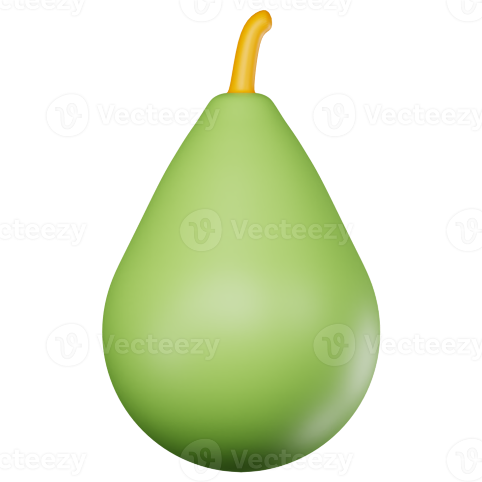 Ilustración 3d de aguacate png