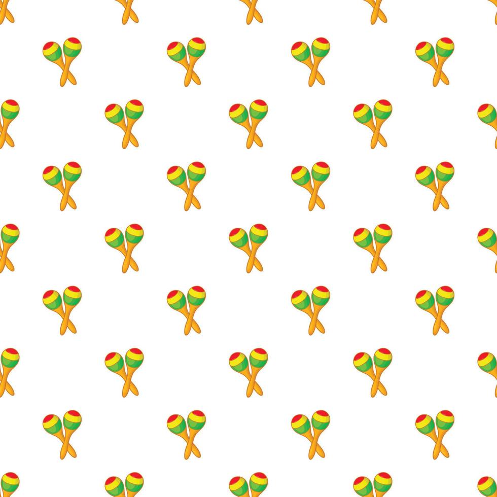 Maracas pattern, cartoon style vector