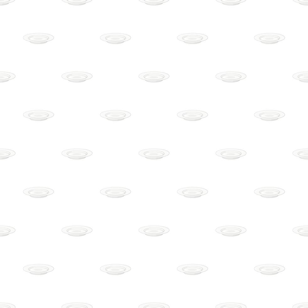White plate pattern, cartoon style vector