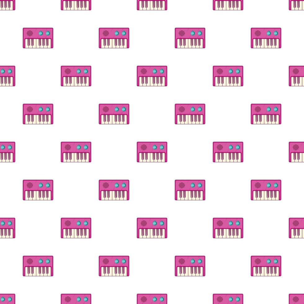 Synthesizer pattern, cartoon style vector