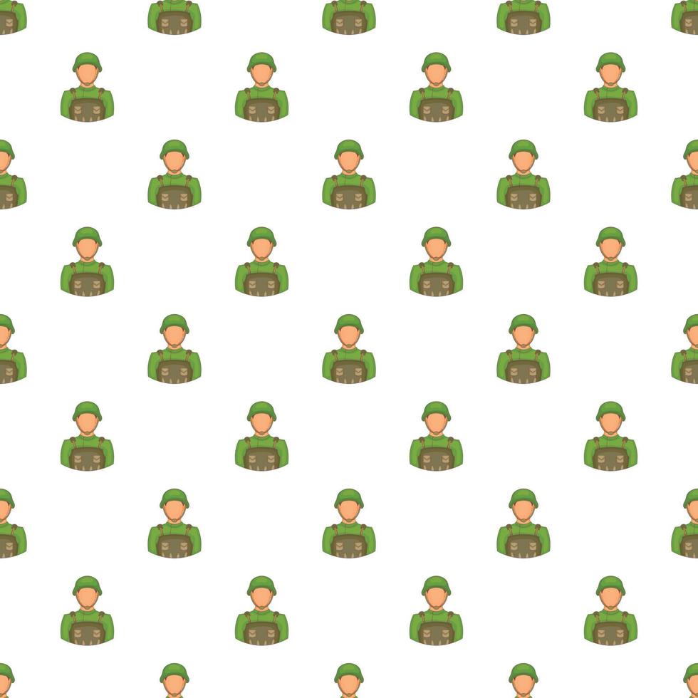 patrón de soldado, estilo de dibujos animados vector