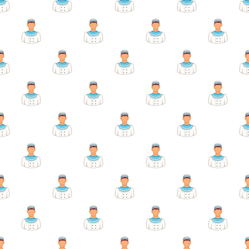 Sailor pattern, cartoon style vector