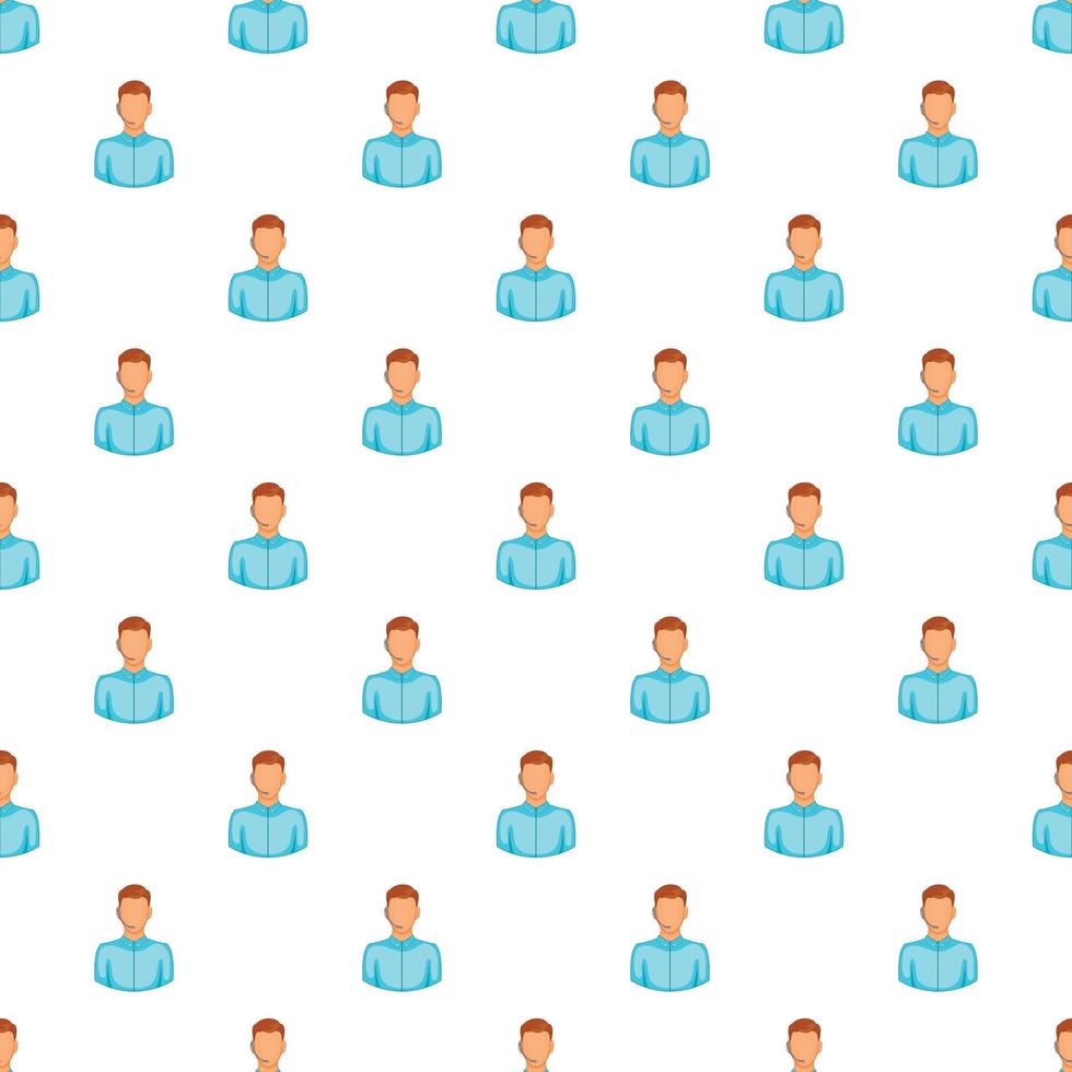 Call center operator pattern, cartoon style vector