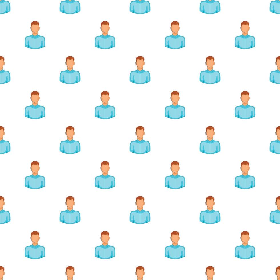 Call center operator pattern, cartoon style vector